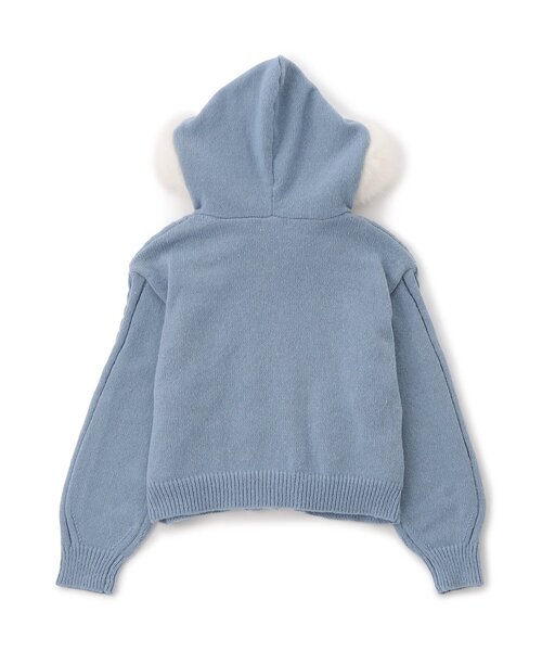 ケーブルニットファーフーディ（パーカー）｜algy（アルジー）の