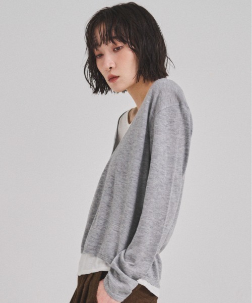 FMiBL（ファミル）の「レイヤードニットトップス（ニット/セーター・レディース・ブラック/グレー・FREE）」の12枚目の写真