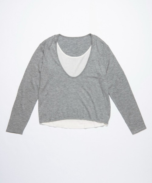 FMiBL（ファミル）の「レイヤードニットトップス（ニット/セーター・レディース・ブラック/グレー・FREE）」の17枚目の写真