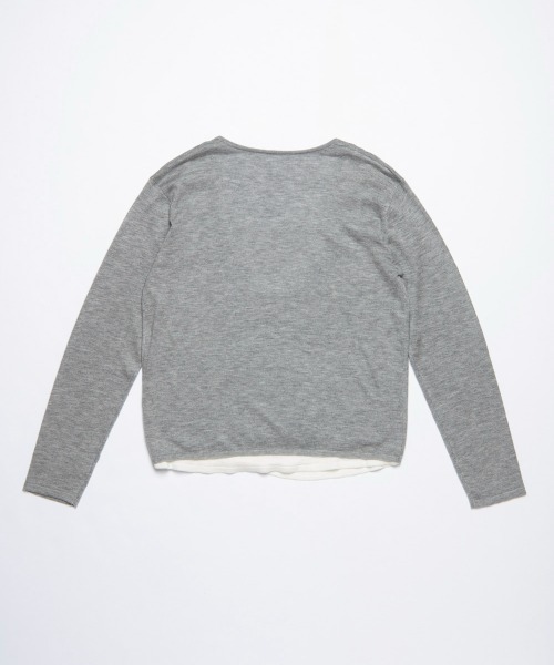 FMiBL（ファミル）の「レイヤードニットトップス（ニット/セーター・レディース・ブラック/グレー・FREE）」の18枚目の写真