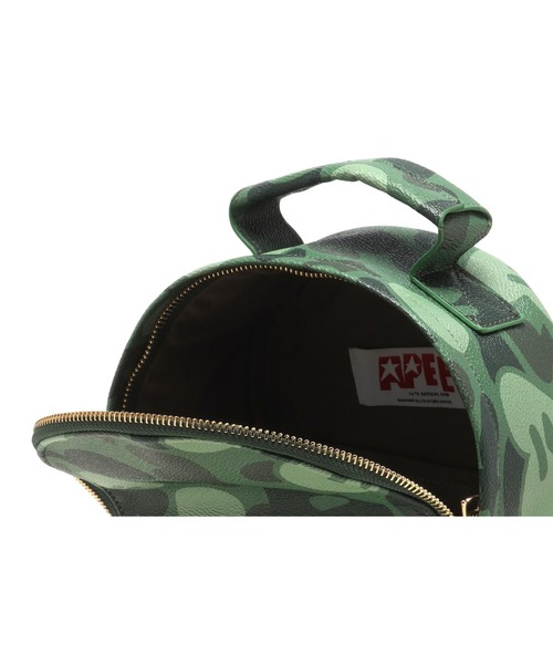 A BATHING APE（アベイシングエイプ）の「CAMO MINI BACKPACK HANDBAG（ショルダーバッグ・レディース・グリーン・FREE）」の5枚目の写真