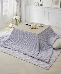 COCOPLATZ interior（ココプラッツインテリア）の「くしゅくしゅラビットファー調こたつ掛け布団│正方形 185×185cm【フルーエ/大人可愛い】（寝具・キッズ）」