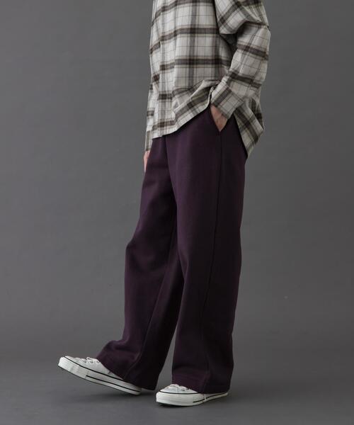 FORK&SPOON（フォークアンドスプーン）の「FORK&SPOON　リサイクルコットン裏毛スウェットパンツ（その他パンツ・レディース・オートミール/パープル系その他/ネイビー・1/2）」の7枚目の写真