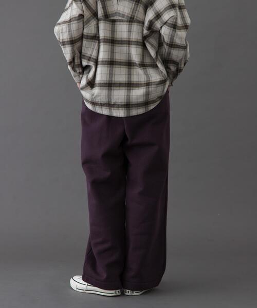 FORK&SPOON（フォークアンドスプーン）の「FORK&SPOON　リサイクルコットン裏毛スウェットパンツ（その他パンツ・レディース・オートミール/パープル系その他/ネイビー・1/2）」の8枚目の写真