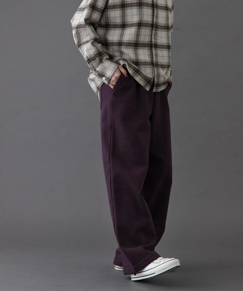 FORK&SPOON（フォークアンドスプーン）の「FORK&SPOON　リサイクルコットン裏毛スウェットパンツ（その他パンツ・レディース・オートミール/パープル系その他/ネイビー・1/2）」の9枚目の写真