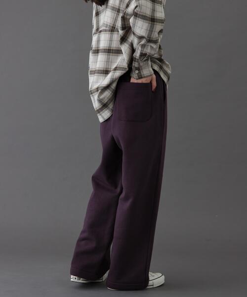 FORK&SPOON（フォークアンドスプーン）の「FORK&SPOON　リサイクルコットン裏毛スウェットパンツ（その他パンツ・レディース・オートミール/パープル系その他/ネイビー・1/2）」の11枚目の写真