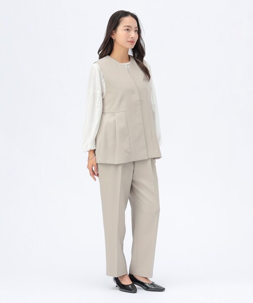 BEAMS HEART(ビームスハート)の「【セレモニー・ハレの日】キーネック タック ベスト(セットアップ対応)(ベスト・レディース・ブラウン系その他2/グレー/ブラック・FREE)」の14枚目の写真