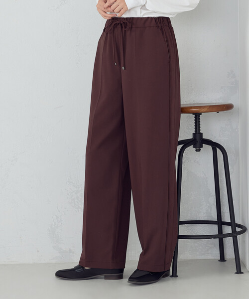 COMME CA ISM(コムサイズム)の「サイドライン ストレートパンツ(その他パンツ・レディース・グレー/ブラウン・MEDIUM/LARGE)」の1枚目の写真