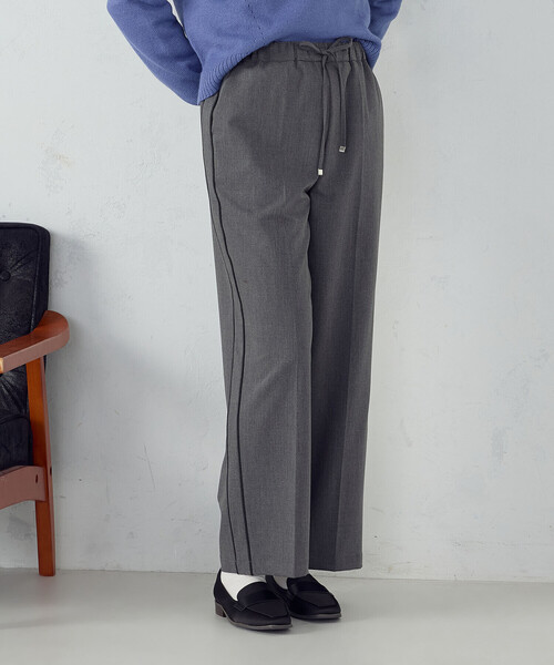 COMME CA ISM(コムサイズム)の「サイドライン ストレートパンツ(その他パンツ・レディース・グレー/ブラウン・MEDIUM/LARGE)」の12枚目の写真