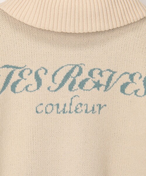 fredy couleur(フレディクルール)の「配色バックロゴZIPカーディガン(ニット/セーター・レディース・アイボリー/チャコールグレー/ベージュ・38)」の15枚目の写真