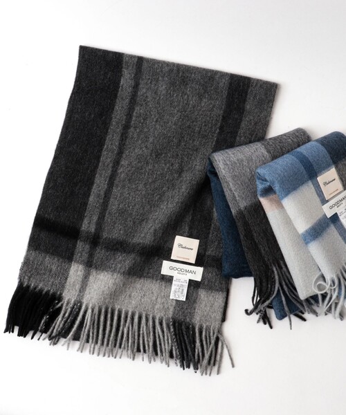 NOLLEY’S(ノーリーズ)の「カシミヤチェックマフラー30(ストール/ショール・メンズ・グレー系その他2/グレー系その他/ブルー系その他2/ブラウン系その他/ブラウン系その他2/ブルー系その他・FREE)」の3枚目の写真