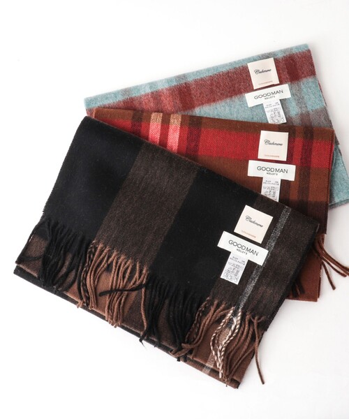 NOLLEY’S(ノーリーズ)の「カシミヤチェックマフラー30(ストール/ショール・メンズ・グレー系その他2/グレー系その他/ブルー系その他2/ブラウン系その他/ブラウン系その他2/ブルー系その他・FREE)」の8枚目の写真