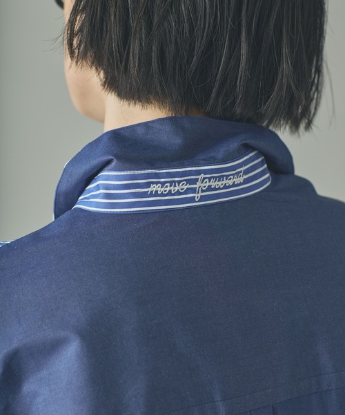 Curensology（カレンソロジー）の「Curensology(カレンソロジー)/＜&RC＞ビッグシャツコンビ（シャツ/ブラウス・レディース・ネイビー/ブラウン/サックスブルー・FREE）」の13枚目の写真