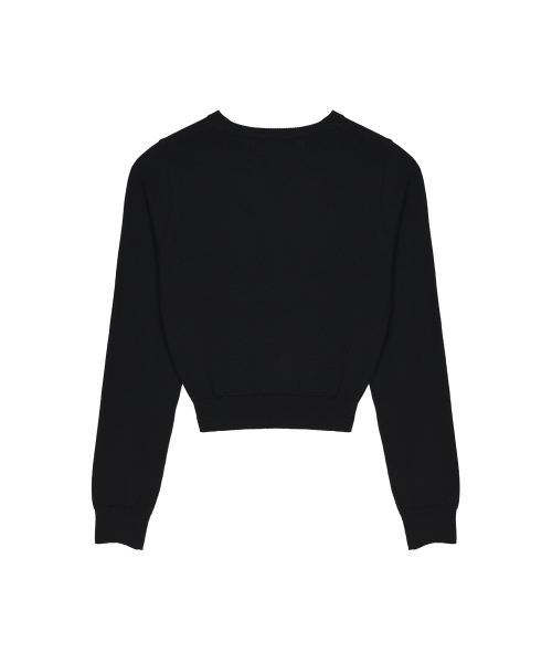 NICK&NICOLE(ニックアンドニコール)の「MINI BUTTERFLY SIGNATURE SLEEVE KNIT_BLACK WHITE(ニット/セーター・レディース・その他・FREE)」の5枚目の写真