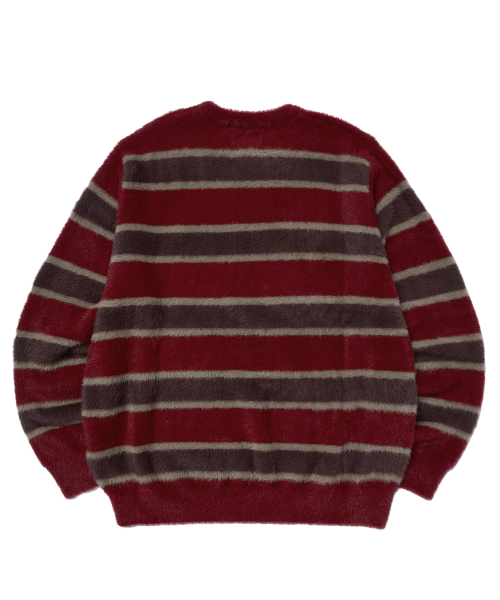 WKNDRS（ウィーキャンドース）の「STRIPED KNIT SWEATER (BURGUNDY)（ニット/セーター・レディース・その他・MEDIUM/LARGE/X-LARGE）」の2枚目の写真