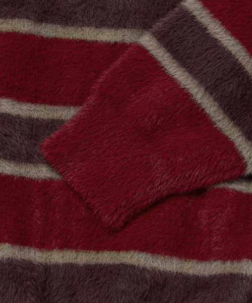 WKNDRS（ウィーキャンドース）の「STRIPED KNIT SWEATER (BURGUNDY)（ニット/セーター・レディース・その他・MEDIUM/LARGE/X-LARGE）」の4枚目の写真