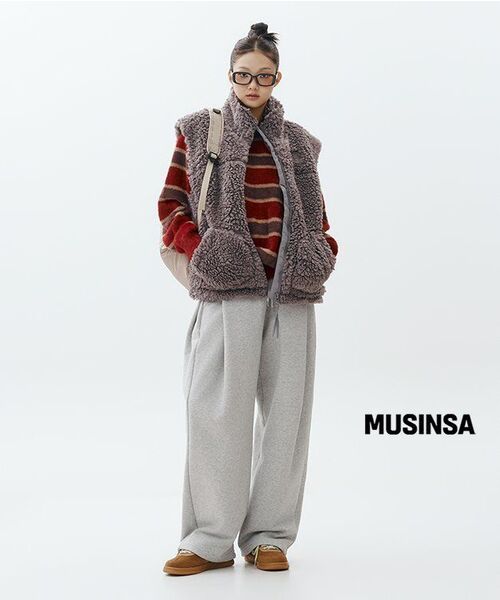 WKNDRS（ウィーキャンドース）の「STRIPED KNIT SWEATER (BURGUNDY)（ニット/セーター・レディース・その他・MEDIUM/LARGE/X-LARGE）」の9枚目の写真