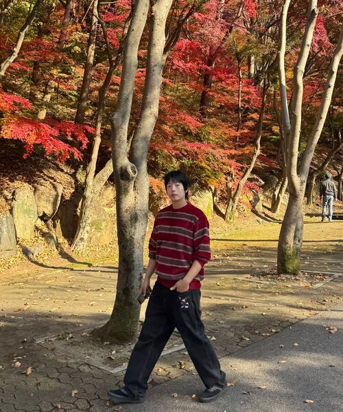 WKNDRS（ウィーキャンドース）の「STRIPED KNIT SWEATER (BURGUNDY)（ニット/セーター・レディース・その他・MEDIUM/LARGE/X-LARGE）」の10枚目の写真