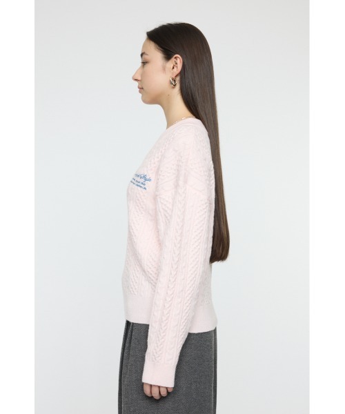 MOUSSY(マウジー)の「CABLE V NECK ニット(ニット/セーター・レディース・ライトピンク/レッド/ネイビー/杢グレー・FREE)」の10枚目の写真