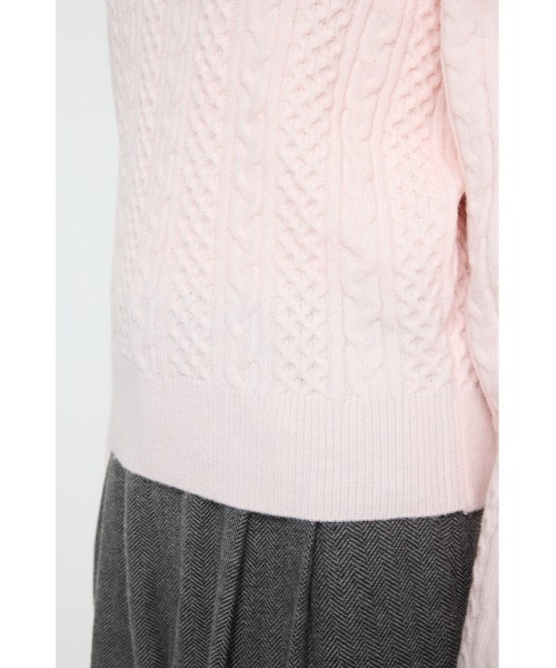 MOUSSY(マウジー)の「CABLE V NECK ニット(ニット/セーター・レディース・ライトピンク/レッド/ネイビー/杢グレー・FREE)」の15枚目の写真