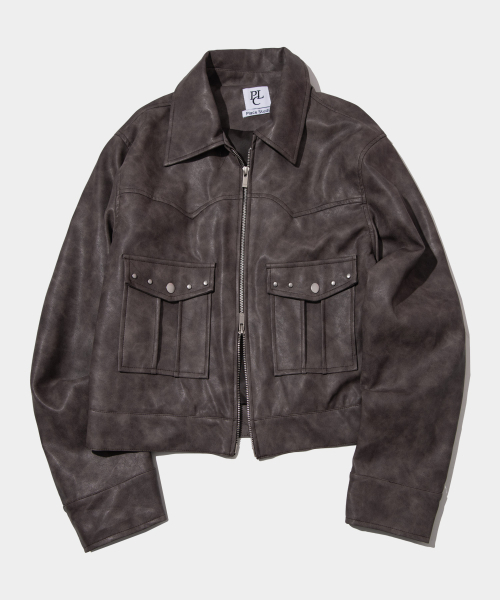 PLACE STUDIO（プレイススタジオ）の「シングルライダーポケットリベットレザーバイカージャケット_3COLOR（ライダースジャケット・レディース・ベージュ/ブラウン/ブラック・FREE）」の7枚目の写真