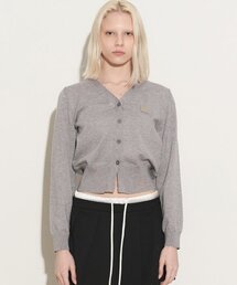 ROCKCAKE（ロックケーキ）の「Square Logo Knit Cardigan - Gray（カーディガン/ボレロ）」