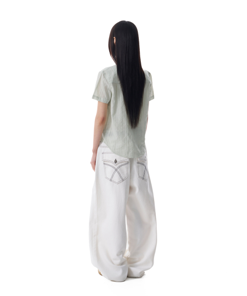AAKAM(アーカム)の「Cinch Back Cotton Pants (Ivory)(その他パンツ・レディース・その他・1/2)」の5枚目の写真