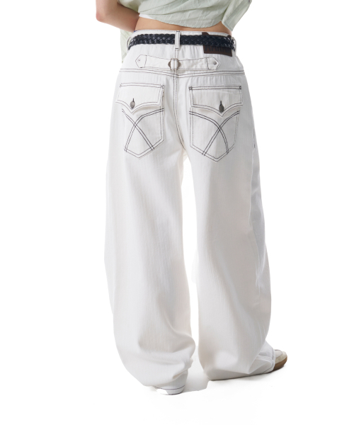 AAKAM(アーカム)の「Cinch Back Cotton Pants (Ivory)(その他パンツ・レディース・その他・1/2)」の6枚目の写真