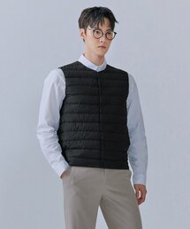 男性ツーウェイネック軽量ダウンベスト-CFZK7301C03