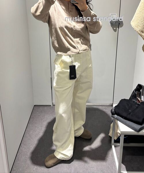 MUSINSA STANDARD（ムシンサスタンダード）の「ワイドレプリカパーティグパンツ[クリーム]（その他パンツ・メンズ・その他・26/27/28/36/38/40/42/29/30/31/32/33/34）」の10枚目の写真