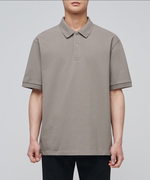 MUSINSA STANDARD(ムシンサスタンダード)の「リラックスフィットピケポロシャツ【ダスティベージュ】(ポロシャツ・メンズ・その他・XX-LARGE/SMALL/MEDIUM/LARGE/X-LARGE)」の2枚目の写真
