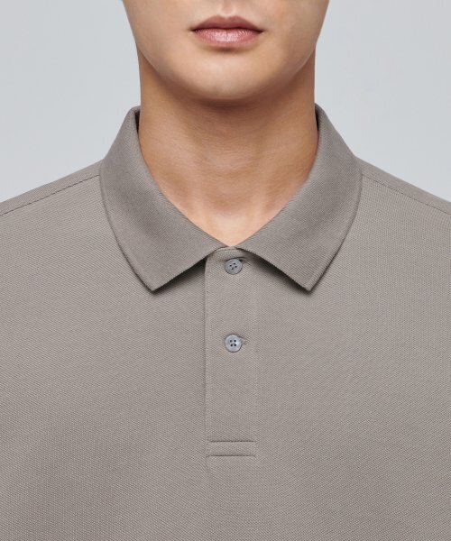 MUSINSA STANDARD(ムシンサスタンダード)の「リラックスフィットピケポロシャツ【ダスティベージュ】(ポロシャツ・メンズ・その他・XX-LARGE/SMALL/MEDIUM/LARGE/X-LARGE)」の4枚目の写真