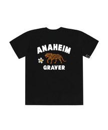 GRAVER（グレーバー）の「[UNISEX] Flower Embroidered Tiger Back Logo Short Sleeve Tee_Black（Tシャツ/カットソー・メンズ）」