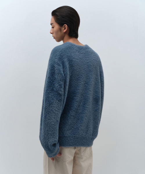 MUSINSA STANDARD（ムシンサスタンダード）の「ファージクルーネックニット[ブルーグレー]（ニット/セーター・メンズ・その他・SMALL/MEDIUM/LARGE/X-LARGE/XX-LARGE）」の3枚目の写真