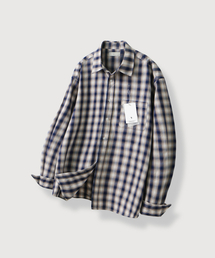 MOOD INSIDE（ムードインサイド）の「オールデーグリッドチェックシャツ_Navy（シャツ/ブラウス）」