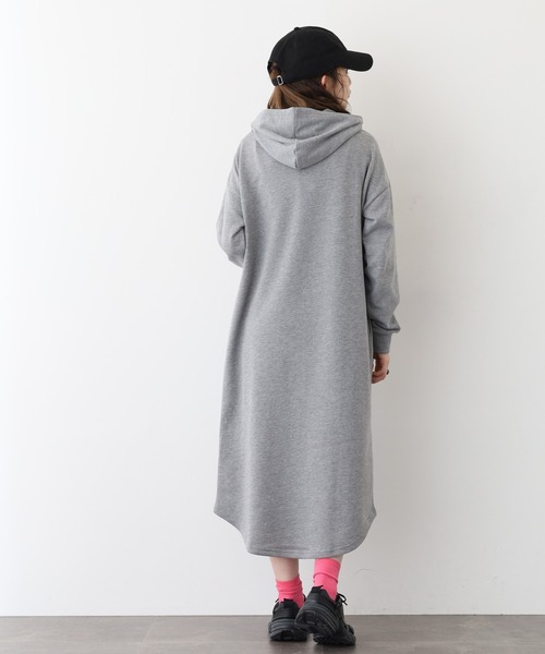FUNALIVE（ファンアライブ）の「NARNAD 長袖 マキシ丈フード付きワンピース（ワンピース・レディース・杢グレー/ベージュ/ブラック・3L/LL/L/M）」の13枚目の写真