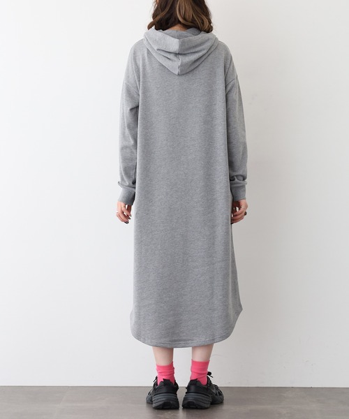 FUNALIVE（ファンアライブ）の「NARNAD 長袖 マキシ丈フード付きワンピース（ワンピース・レディース・杢グレー/ベージュ/ブラック・3L/LL/L/M）」の22枚目の写真