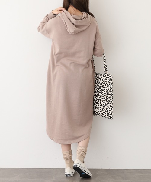 FUNALIVE（ファンアライブ）の「NARNAD 長袖 マキシ丈フード付きワンピース（ワンピース・レディース・杢グレー/ベージュ/ブラック・3L/LL/L/M）」の18枚目の写真