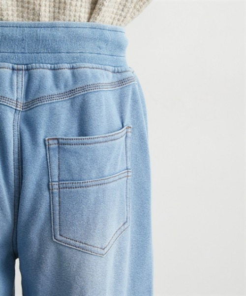 nissen（ニッセン）の「裏シャギーニットデニムワイドデニム（デニムパンツ・レディース・ブルー系/ネイビー系・M/L/LL）」の7枚目の写真