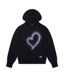 Studded Heart Hoodie (Black)