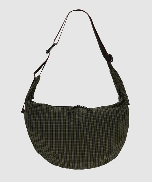 COMME des GARCONS HOMME（コム デ ギャルソン・オム）の「POLYESTER CHECK PATTERN BAG（ボディバッグ/ウエストポーチ・メンズ・カーキ/ブラック・ONE SIZE）」の2枚目の写真