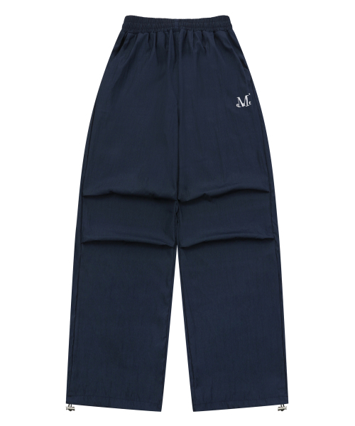 MUCENT(ムセント)の「ビルバオポリナイロンパラシュートストリングワイドパンツ 男女共用 (4カラー)(スウェットパンツ・レディース・ブラック/カーキ/ネイビー/チャコール・1/FREE)」の9枚目の写真