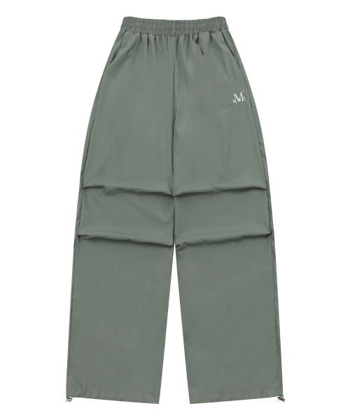 MUCENT(ムセント)の「ビルバオポリナイロンパラシュートストリングワイドパンツ 男女共用 (4カラー)(スウェットパンツ・レディース・ブラック/カーキ/ネイビー/チャコール・1/FREE)」の13枚目の写真
