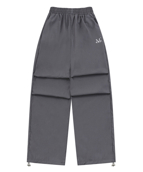 MUCENT(ムセント)の「ビルバオポリナイロンパラシュートストリングワイドパンツ 男女共用 (4カラー)(スウェットパンツ・レディース・ブラック/カーキ/ネイビー/チャコール・1/FREE)」の15枚目の写真
