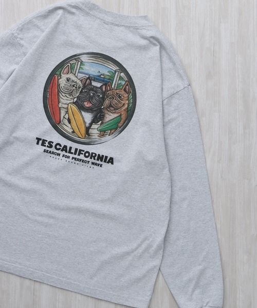 The Endless Summer(エンドレスサマー)の「TES 4BUHI BOARD BROTHERS LONG SLEEVE T-SHIRT / ロンT(Tシャツ/カットソー・メンズ・ホワイト/ベージュ/グレー・SMALL/MEDIUM/LARGE/X-LARGE/XX-LARGE)」の2枚目の写真