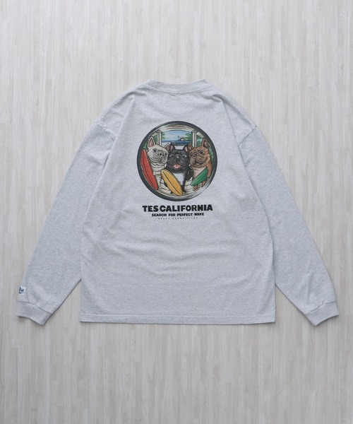 The Endless Summer(エンドレスサマー)の「TES 4BUHI BOARD BROTHERS LONG SLEEVE T-SHIRT / ロンT(Tシャツ/カットソー・メンズ・ホワイト/ベージュ/グレー・SMALL/MEDIUM/LARGE/X-LARGE/XX-LARGE)」の11枚目の写真