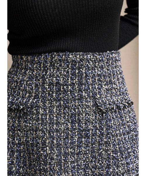 セール】サイドプリーツツイードミニスカート（スカート）｜SNIDEL