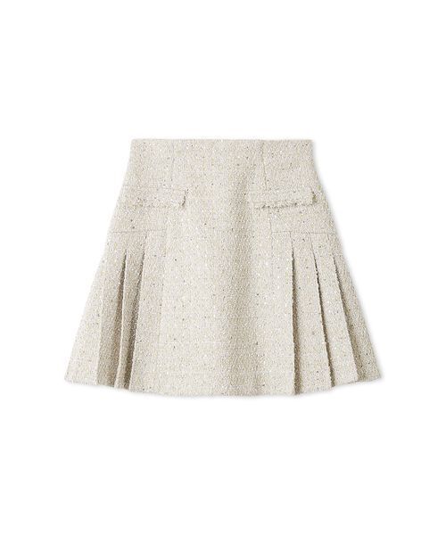 セール】サイドプリーツツイードミニスカート（スカート）｜SNIDEL