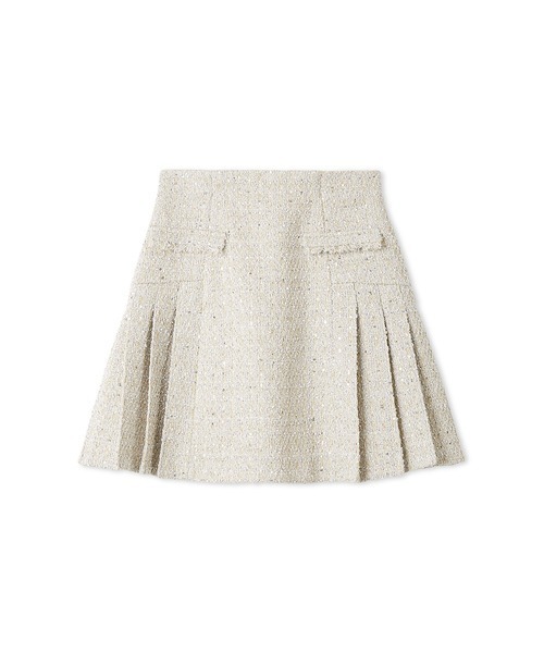 SNIDEL（スナイデル）の「サイドプリーツツイードミニスカート（スカート・レディース・ダークグレー/ネイビー/アイボリー・0/1）」の16枚目の写真