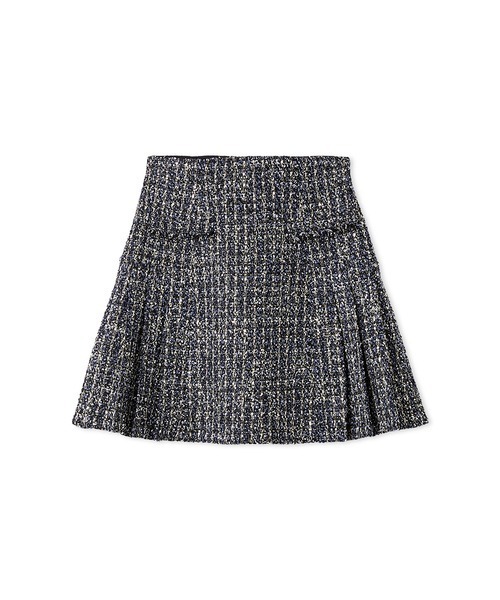SNIDEL（スナイデル）の「サイドプリーツツイードミニスカート（スカート・レディース・ダークグレー/ネイビー/アイボリー・0/1）」の18枚目の写真